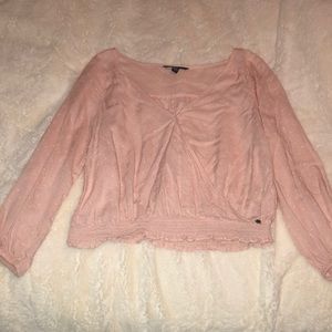 Long sleeve blush blouse